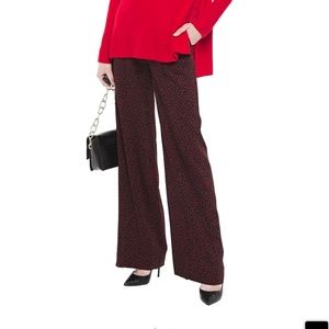 DVF Black and Red Trouser Pants